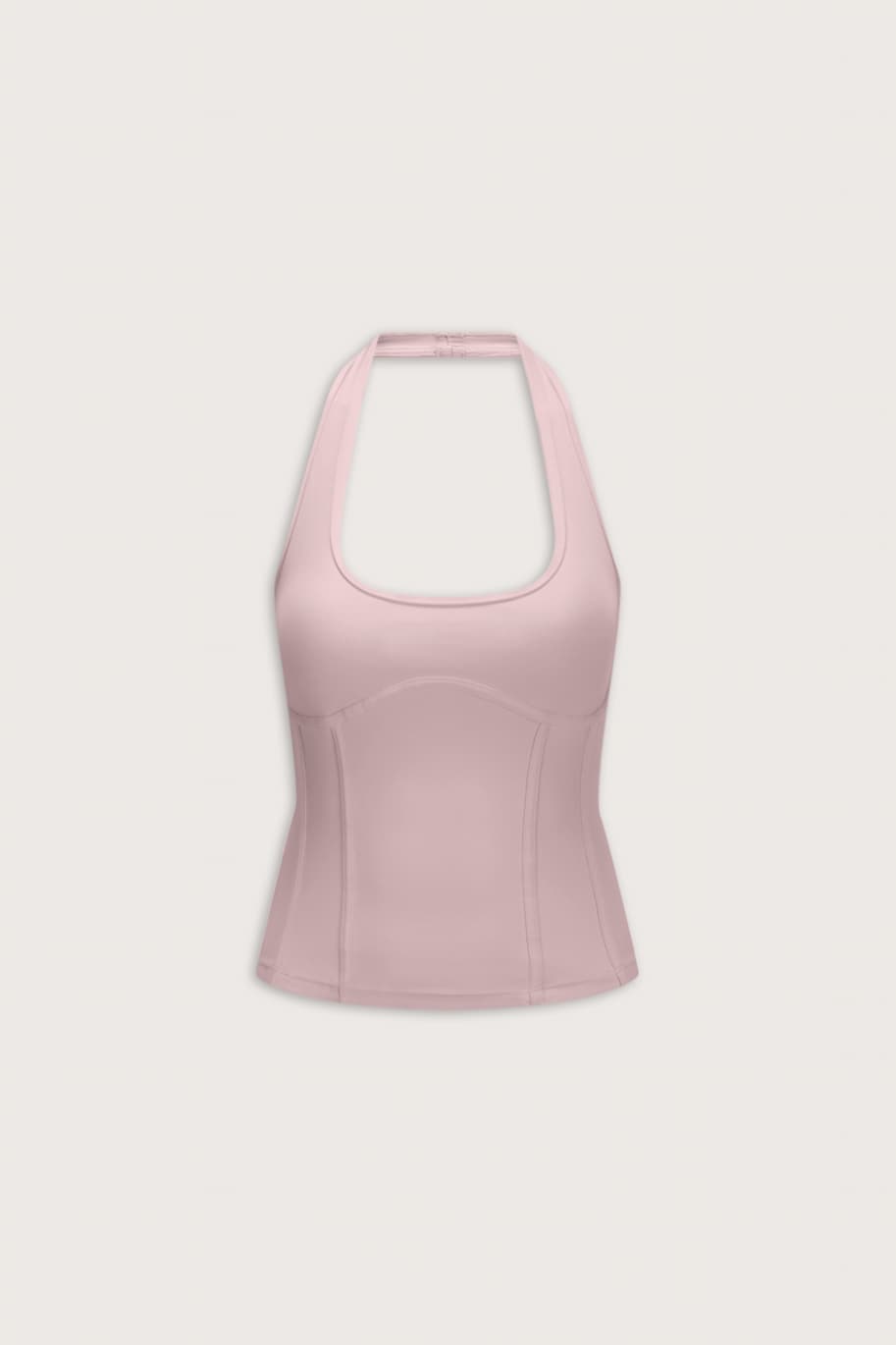 DayFlex Seamed Halter Tank - Blush