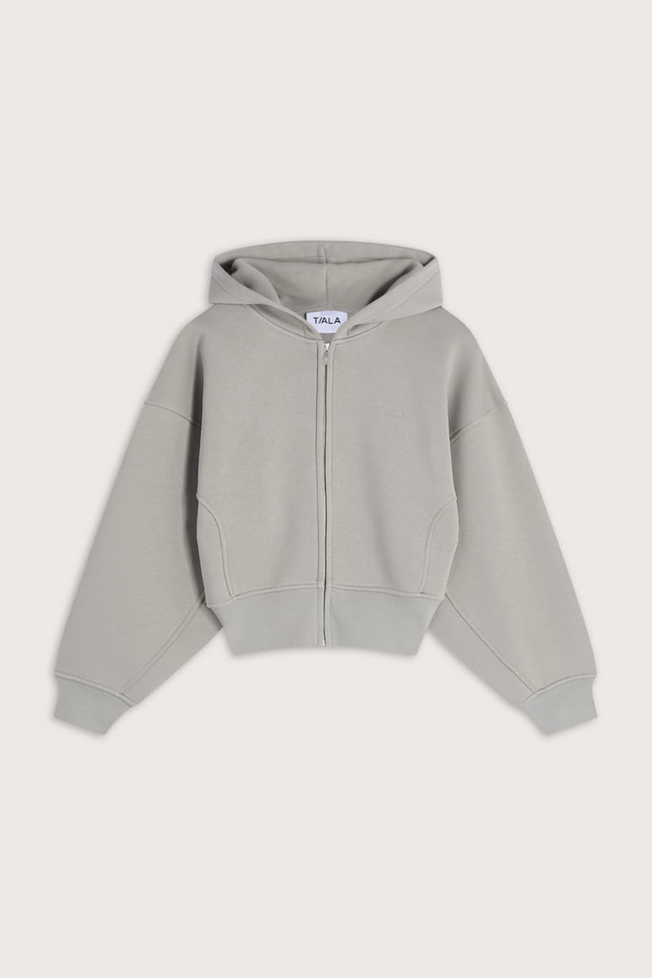 Cocoon Zip Through Hoodie - Soft Sage