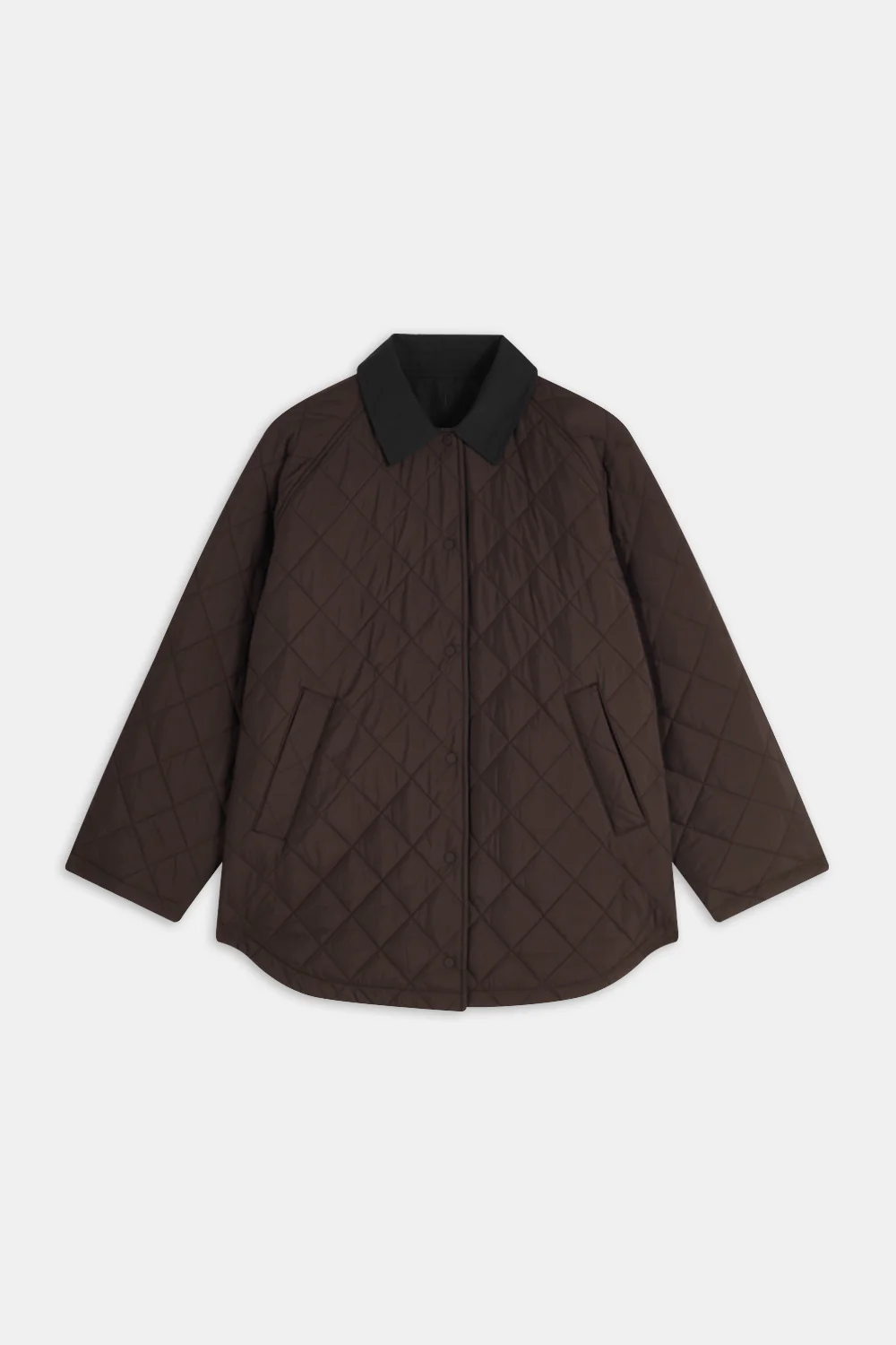Quilted Reversible Barn Jacket - Americano / Black