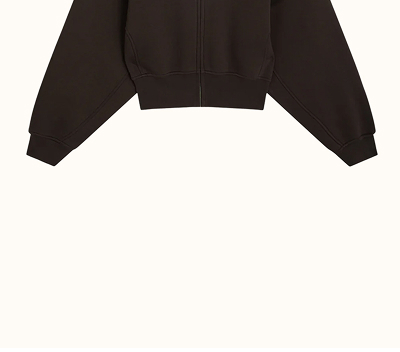Cocoon Zip Through Hoodie - Americano