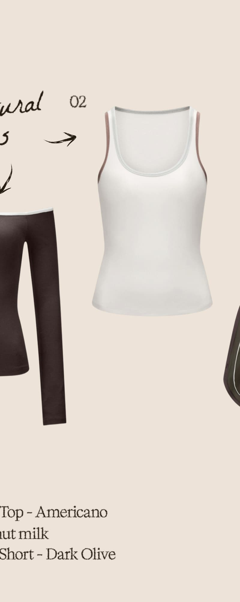 365 Rib Contrast Tank - Coconut Milk