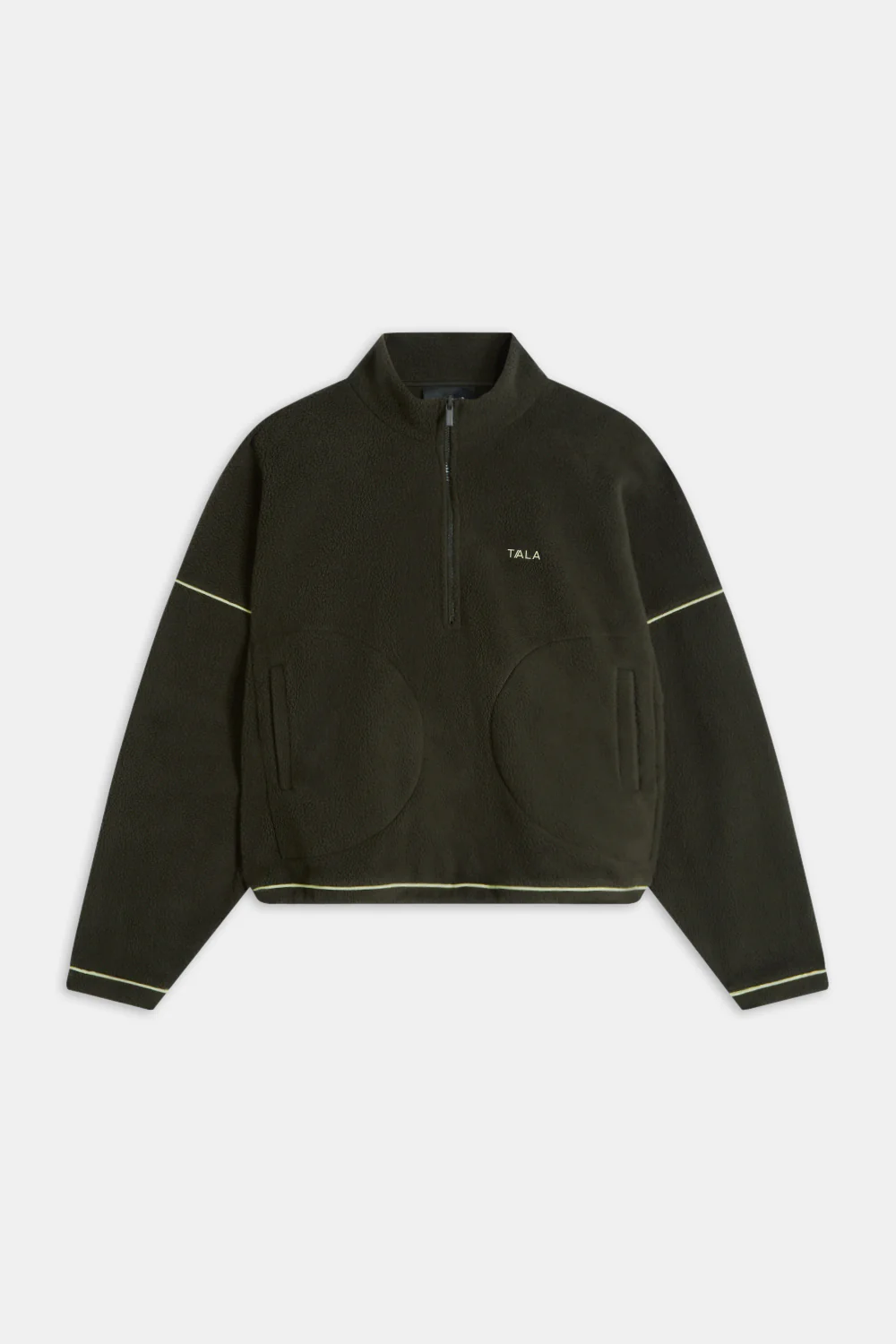 1/4 Zip Fleece Jacket - Dark Moss