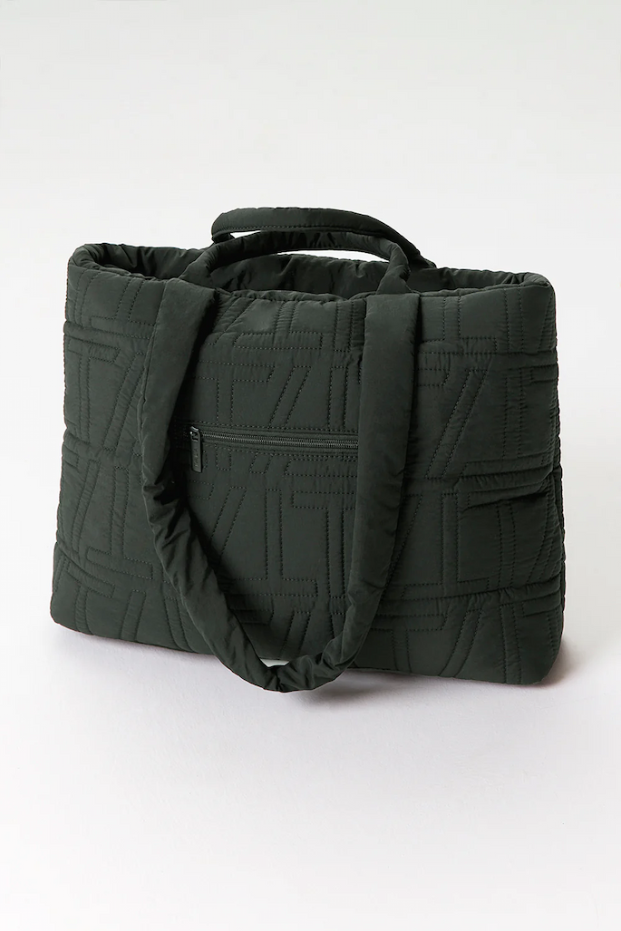 Essential Padded Tote Bag - Dark Moss