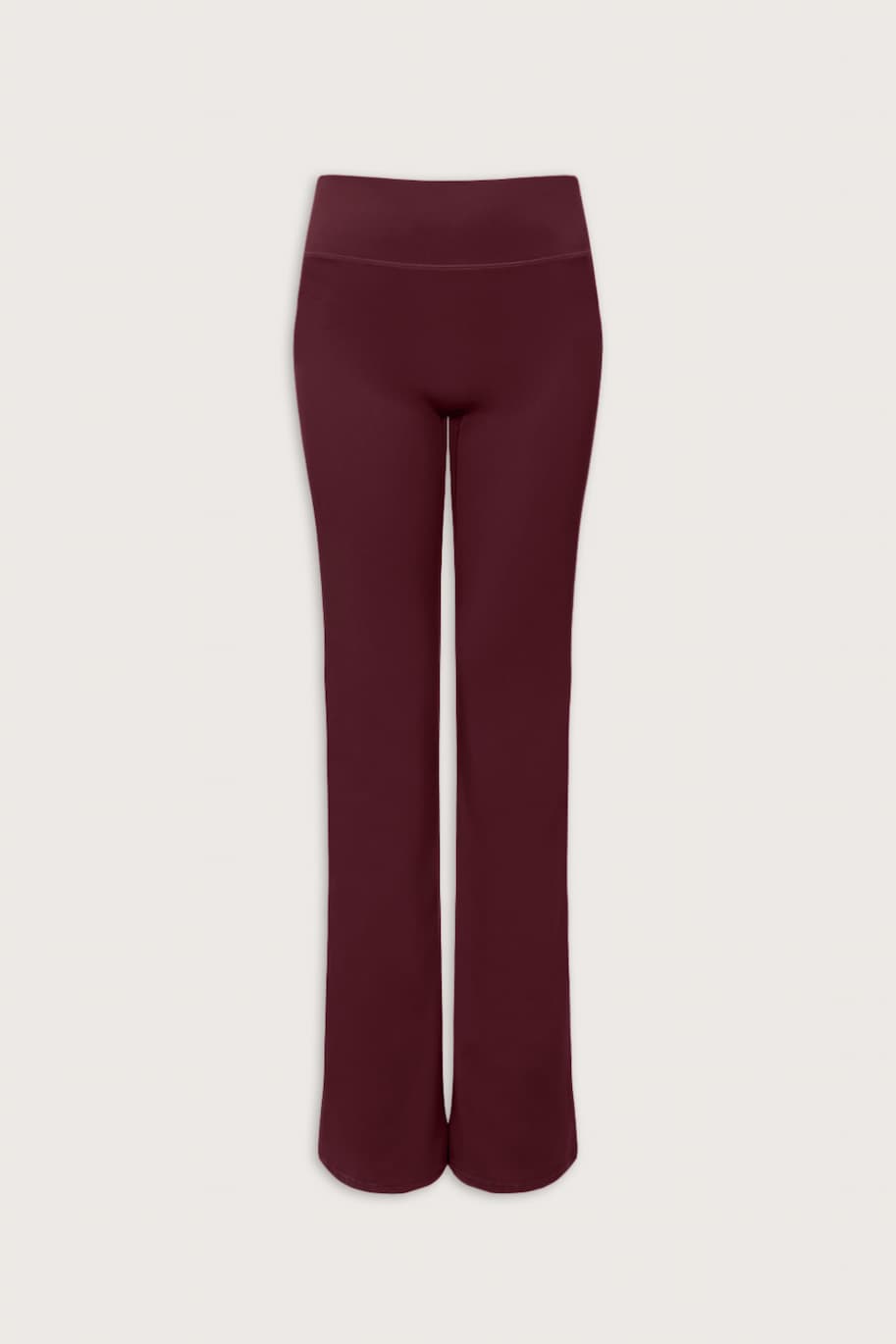DayFlex High Waisted Flared Yoga Pant No Front Seam - Burgundy