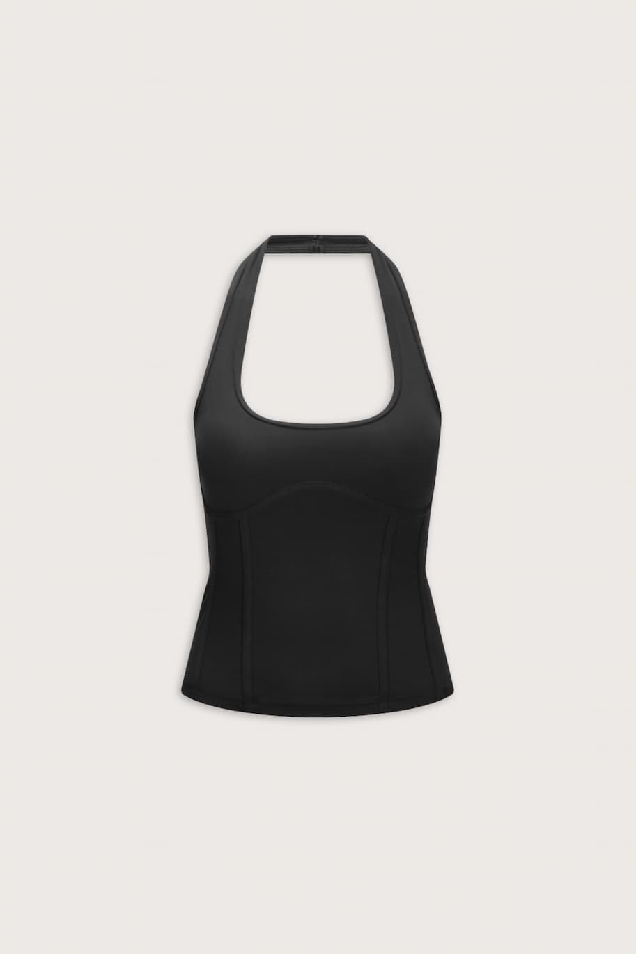 DayFlex Seamed Halter Tank - Shadow Black