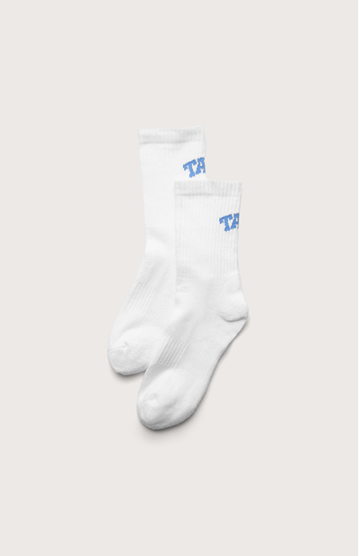 TALA Crew Logo Sock - White/ Blue