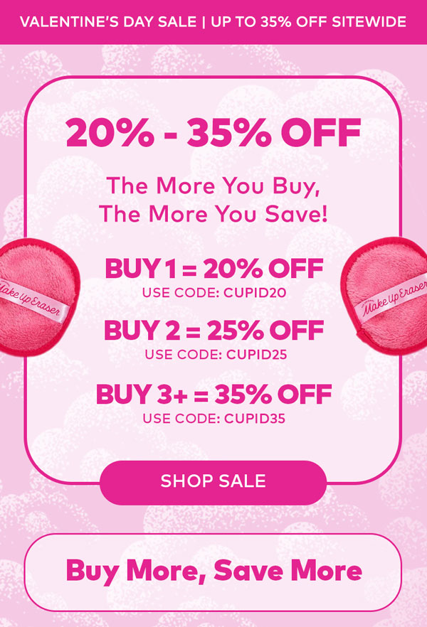 Valentine's Day Sale: 20% - 35% off!
