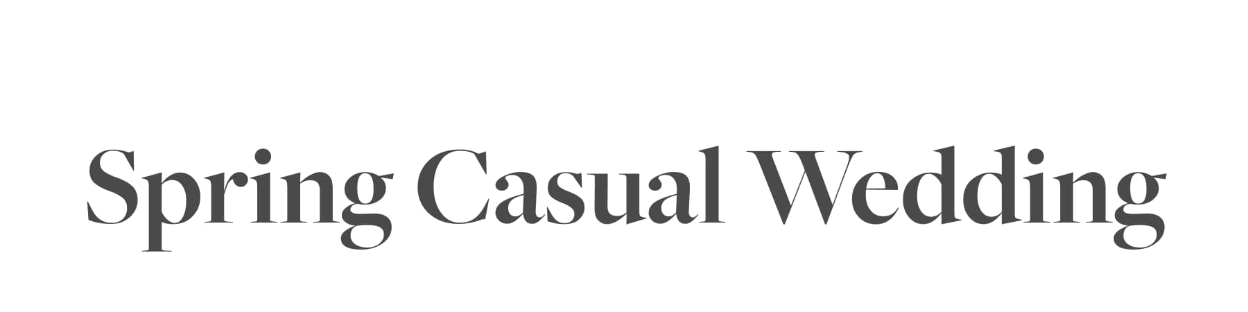 Spring Casual Wedding