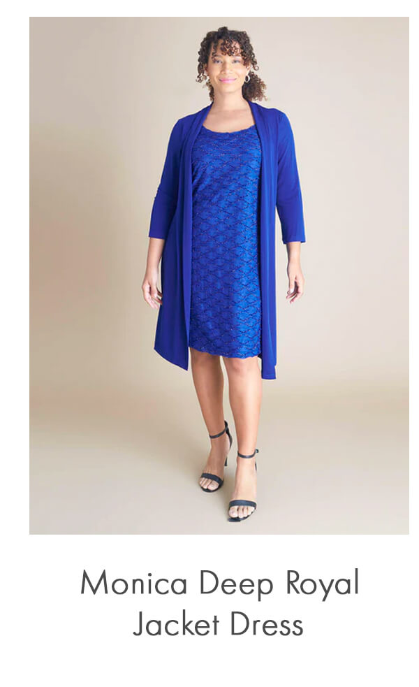 Monica Deep Royal Jacket Dress