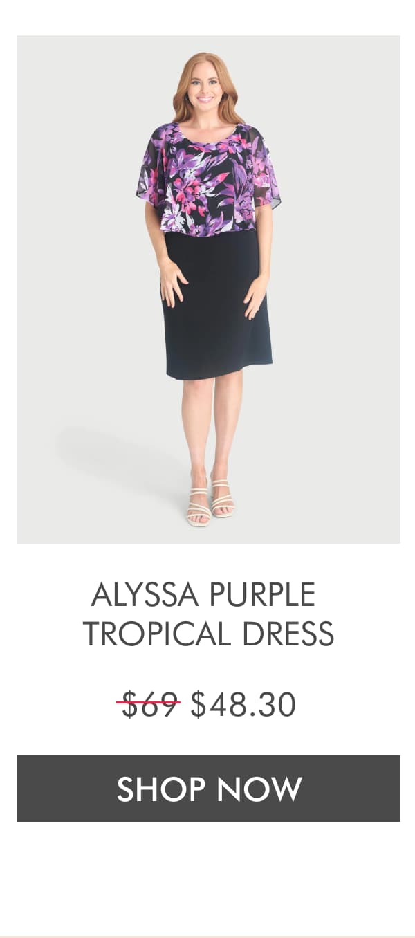 Alyssa Purple Tropical Dress $69.00 $48.30 SHOP NOW