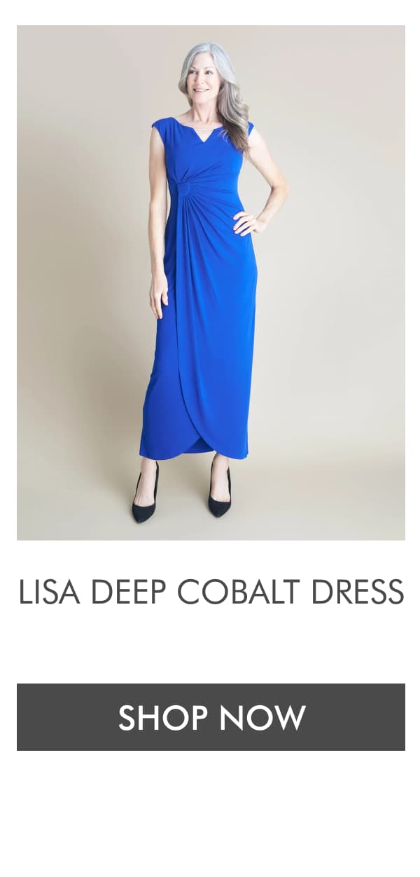 Lisa Deep Cobalt Dress. SHOP NOW