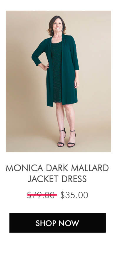 MONICA DARK MALLARD JACKET DRESS