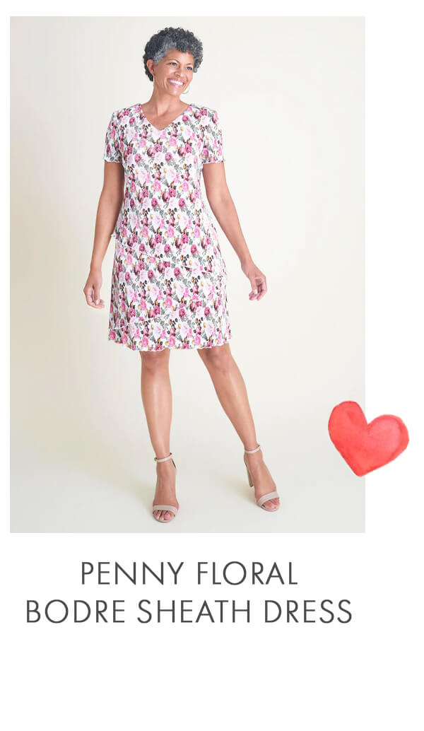 PENNY FLORAL BODRE SHEATH DRESS