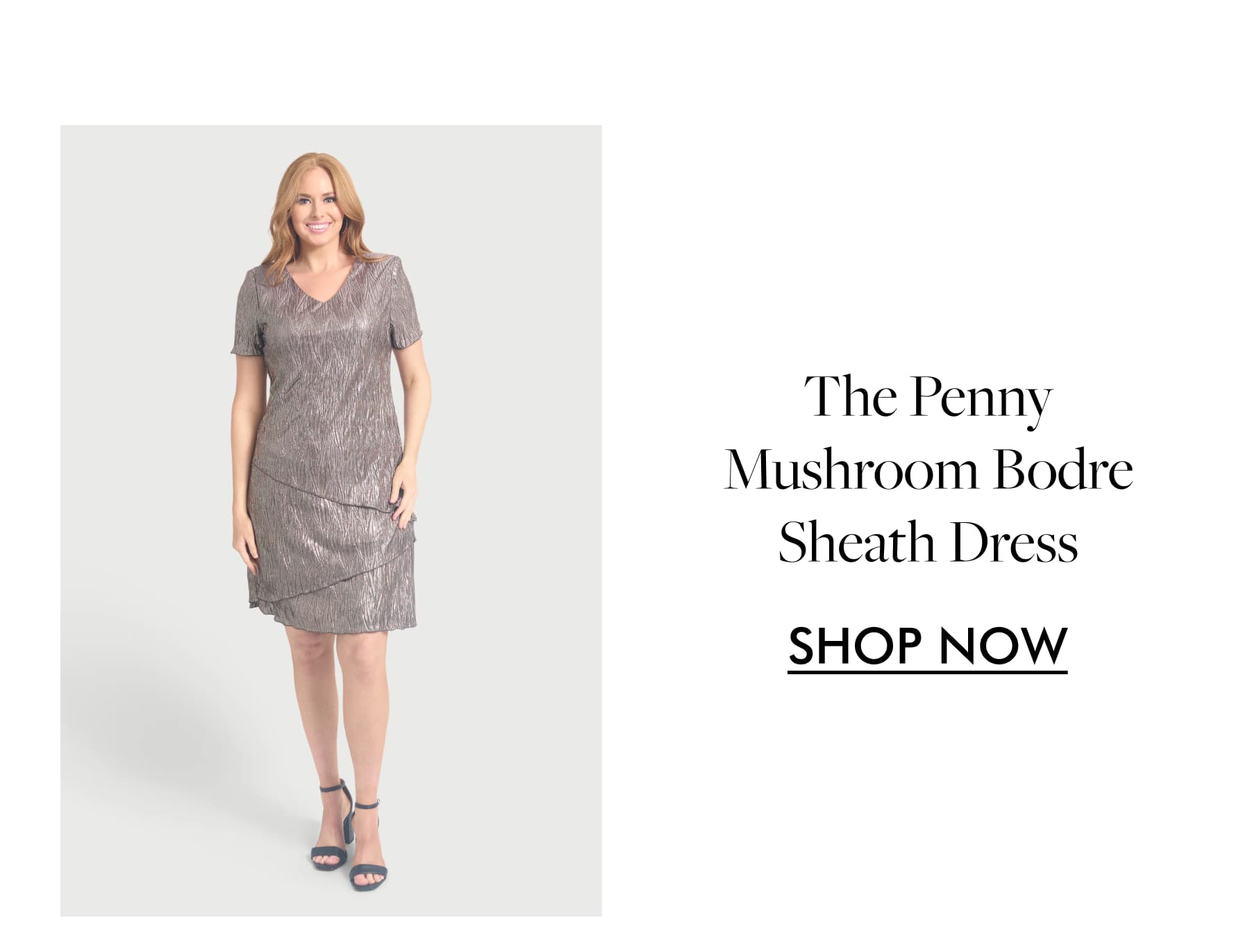 The Penny Mushroom Bodre Sheath Dress SHOP NOW