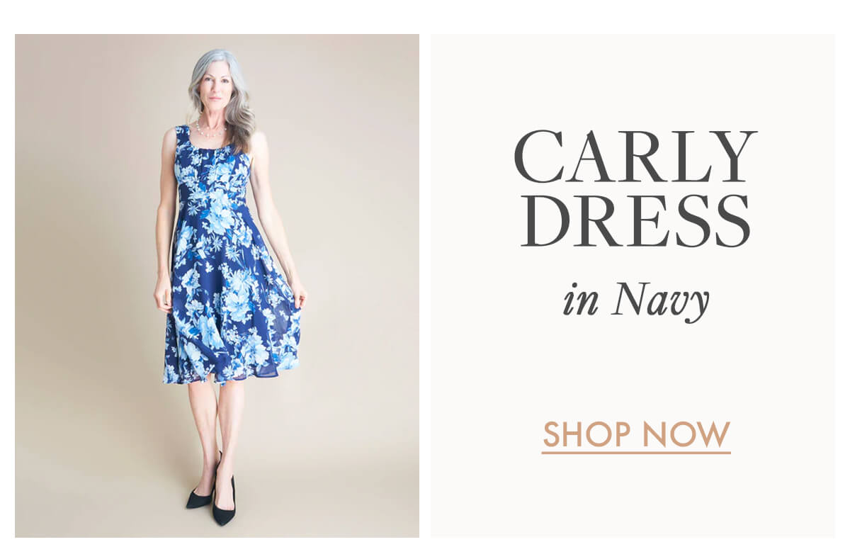 Carly Dress in Navy SHOP NOW