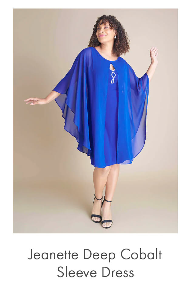 Jeanette Deep Cobalt Sleeve Dress