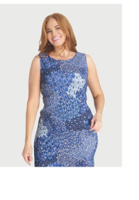 SUE LAPIS SLEEVELESS DRESS