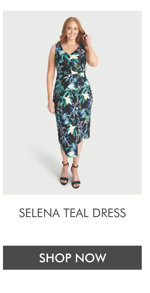 Selena Teal Dress. SHOP NOW