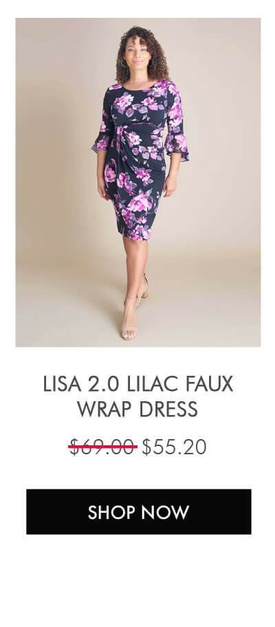 LISA 2.0 LILAC FAUX WRAP DRESS
