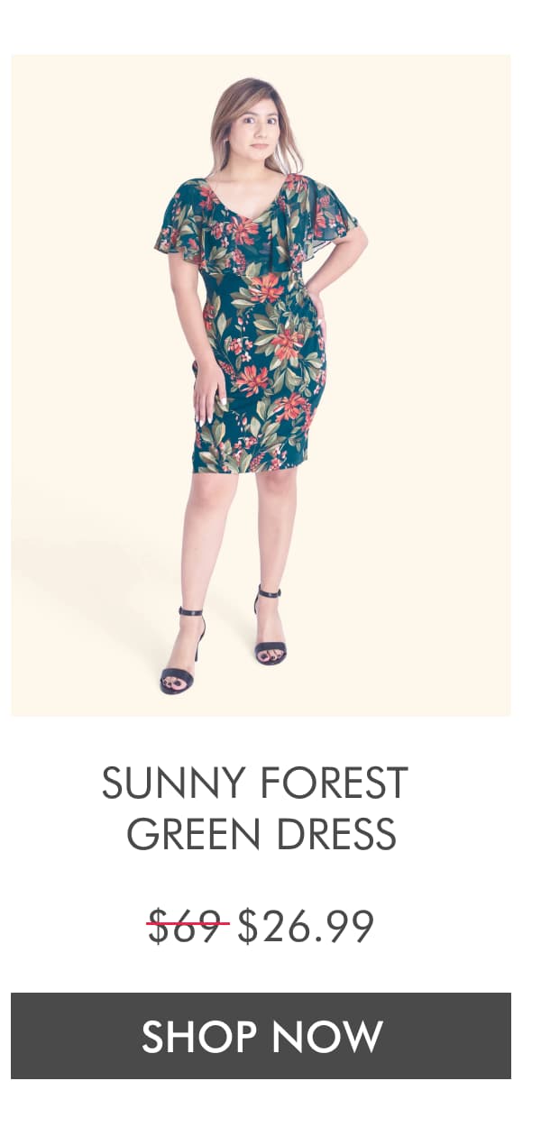 Sunny Forest Green Dress $69 $21. SHOP NOW