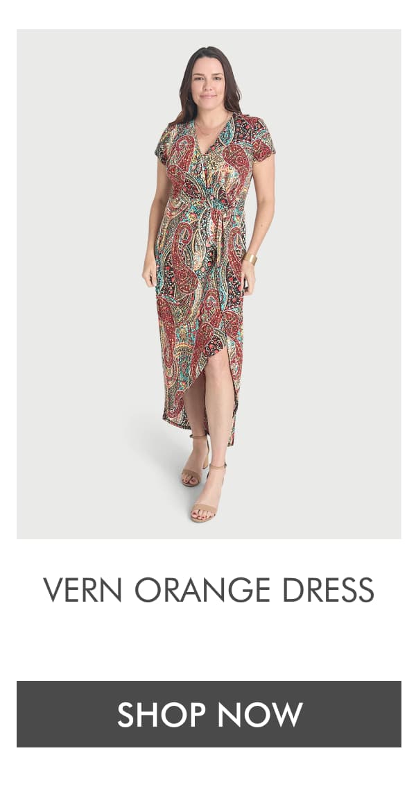 Vern Orange Dress. SHOP NOW