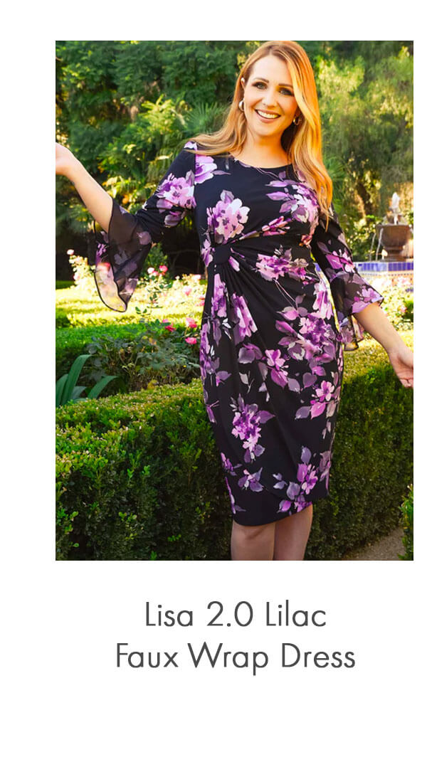 Lisa 2.0 Lilac Faux Wrap Dress
