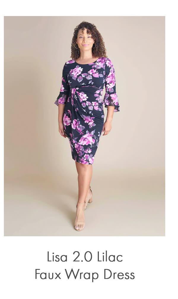 LISA 2.0 LILAC FAUX WRAP DRESS