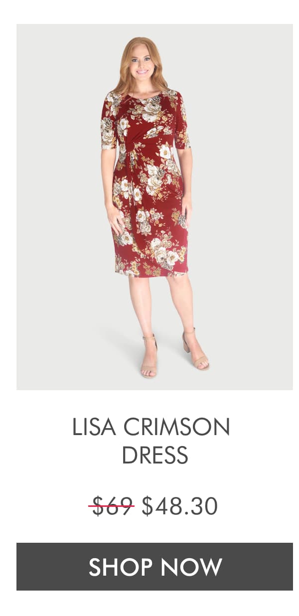 Lisa Crimson Dress $69 $48.30 SHOP NOW