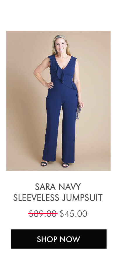 SARA NAVY SLEEVELESS JUMPSUIT SHOP NOW
