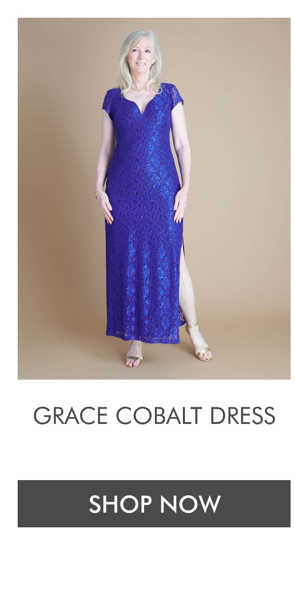 Grace Cobalt Dress. SHOP NOW
