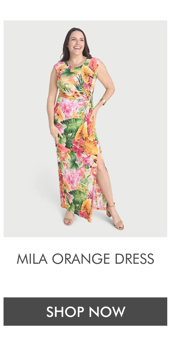 Mila Orange Dress. SHOP NOW