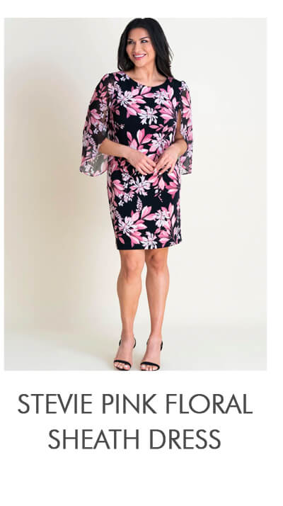 STEVIE PINK FLORAL SHEATH DRESS