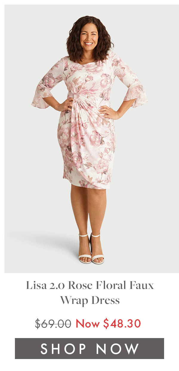Lisa 2.0 Rose Floral Faux Wrap Dress $69 $48.30 SHOP NOW