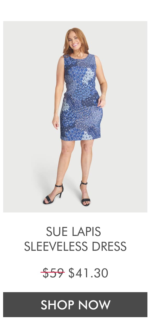 SUE LAPIS SLEEVELESS DRESS $59 $41.30. SHOP NOW