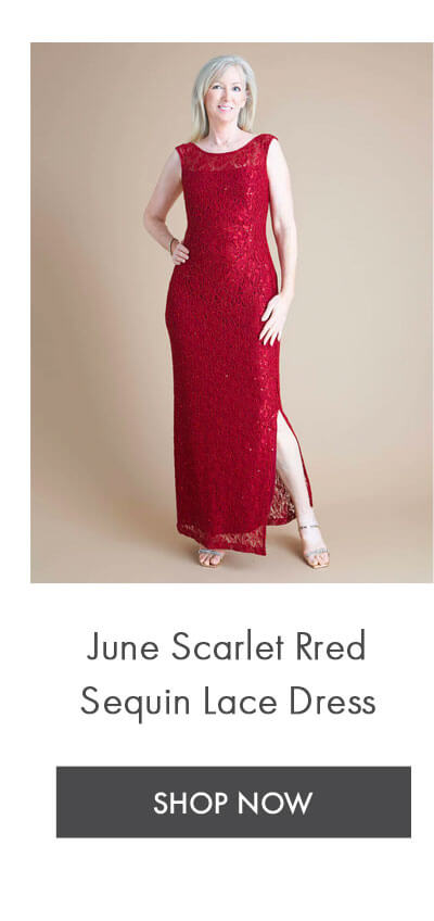 JUNE SCARLET RED SEQUIN LACE FLOOR LENGTH DRESS SHOP NOW