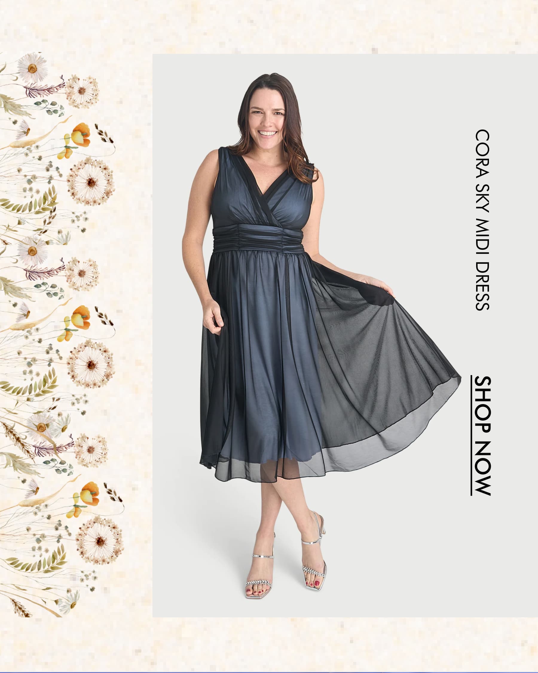 Cora Sky Midi Dress SHOP NOW