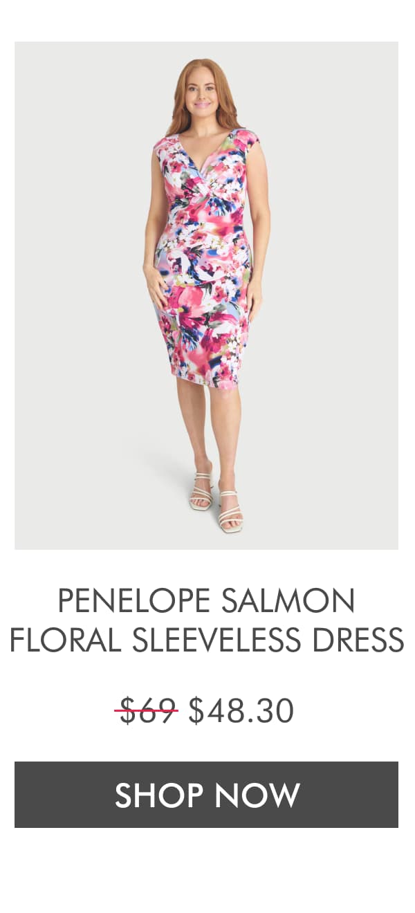 PENELOPE SALMON FLORAL SLEEVELESS DRESS $69.00 Now $48.30. SHOP NOW