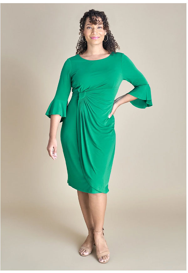 Lisa 2.0 Jade Faux Wrap Dress