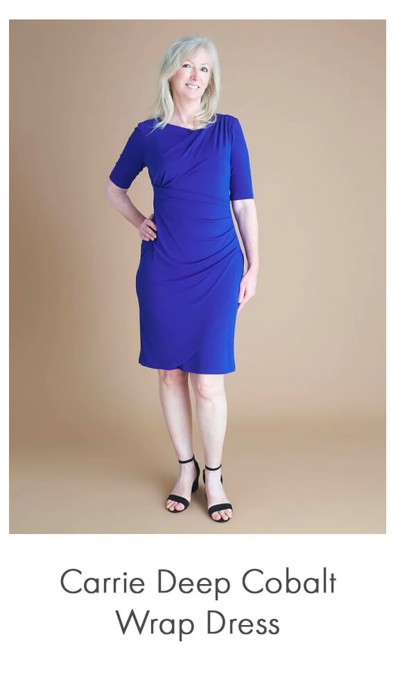 Carrie Deep Cobalt Wrap Dress