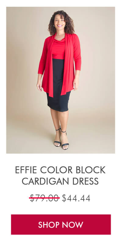 EFFIE COLOR BLOCK CARDIGAN DRESS SHOP NOW