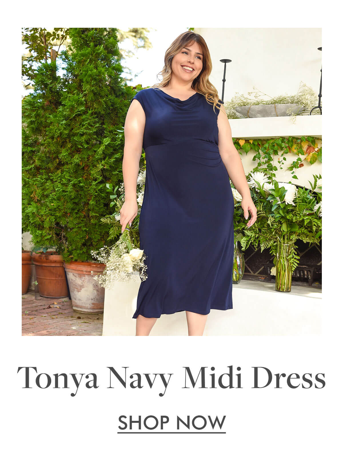 Tonya Navy Midi Dress SHOP NOW