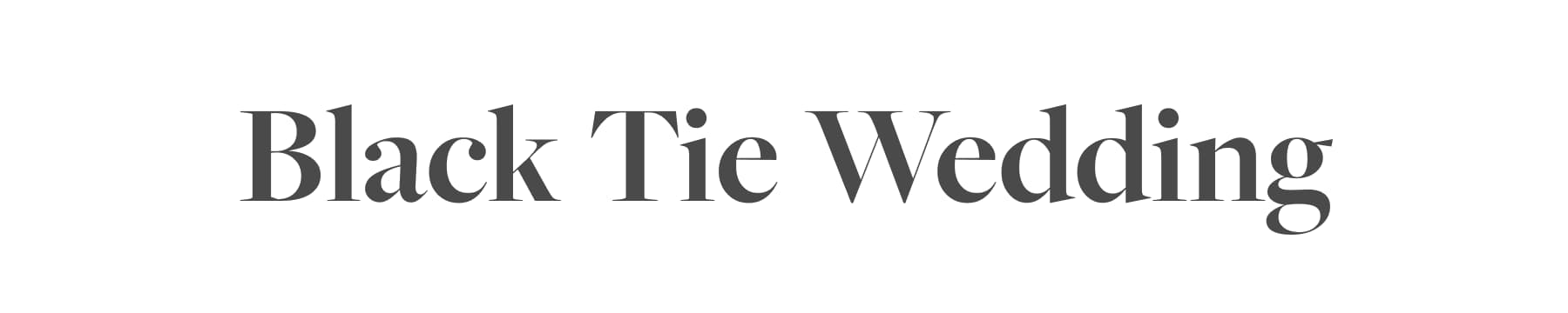 Black Tie Wedding