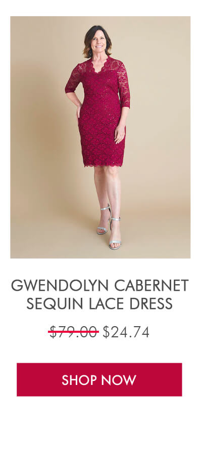 GWENDOLYN CABERNET SEQUIN LACE DRESS  SHOP NOW