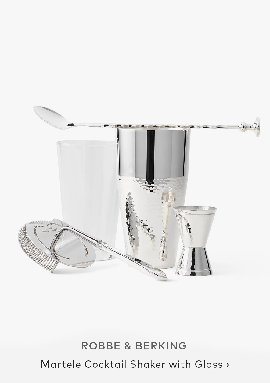 ROBBE & BERKING Martele Cocktail Shaker with Glass