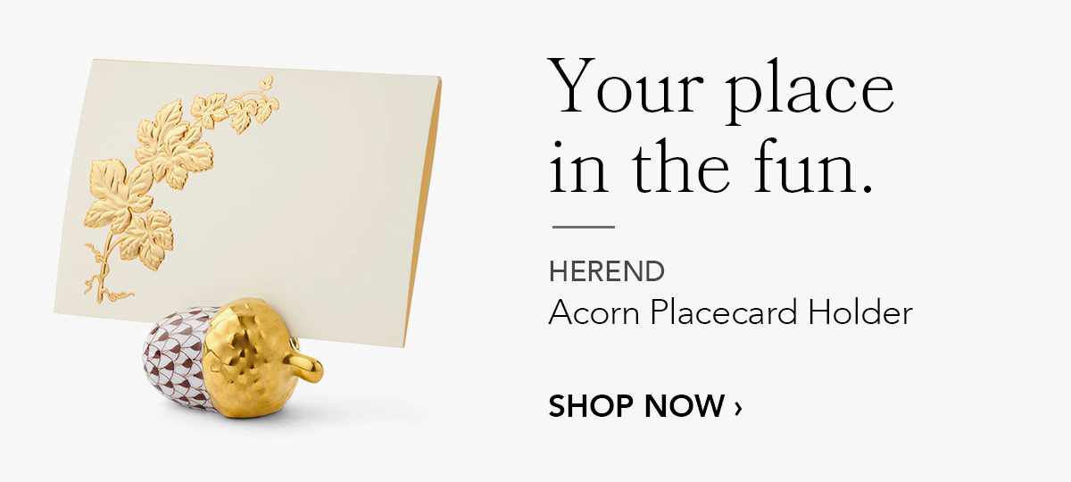 HEREND Acorn Placecard Holder