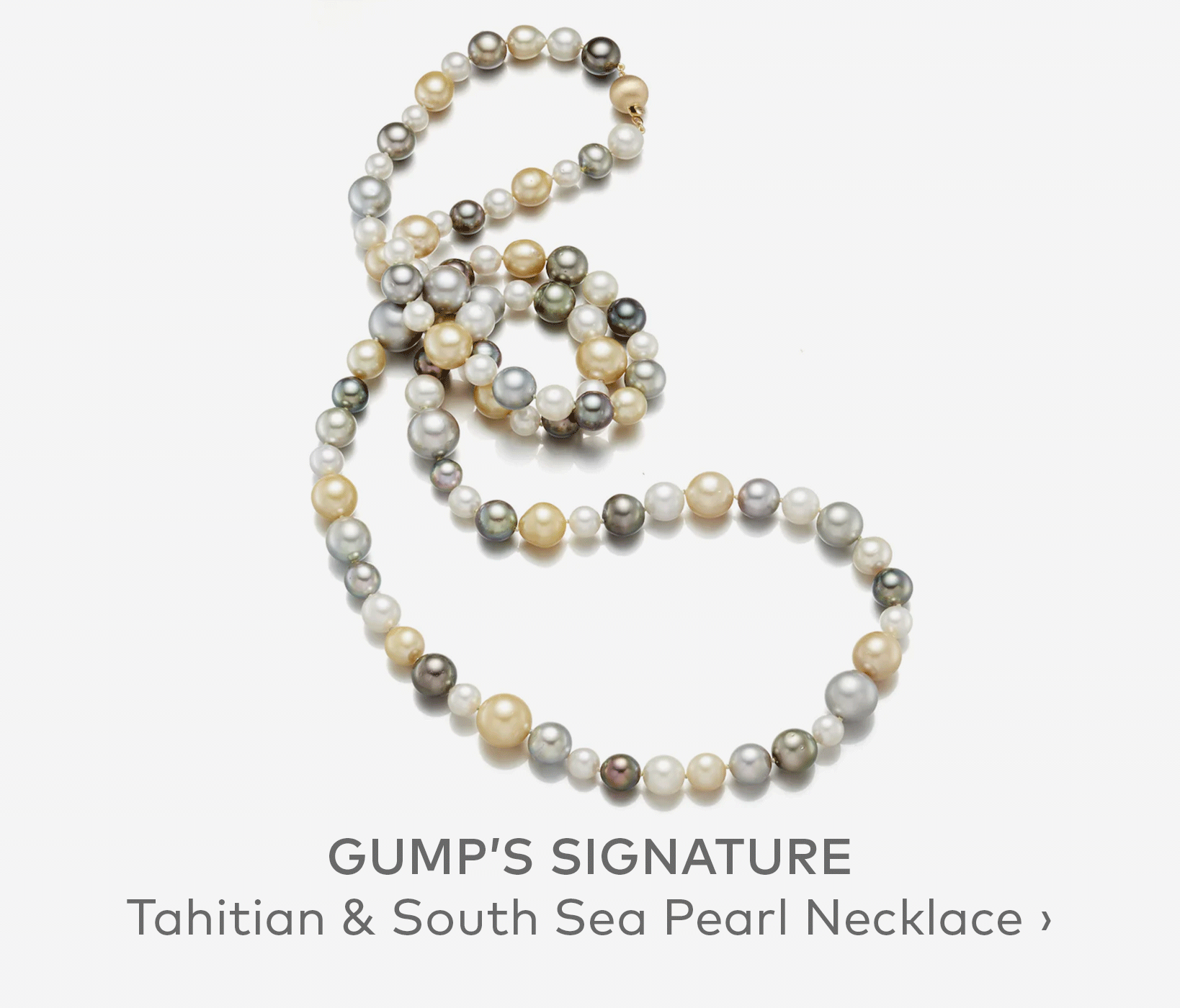 GUMP'S SIGNATURE 7-12mm Multi-Color Tahitian & South Sea Pearl Long Necklace