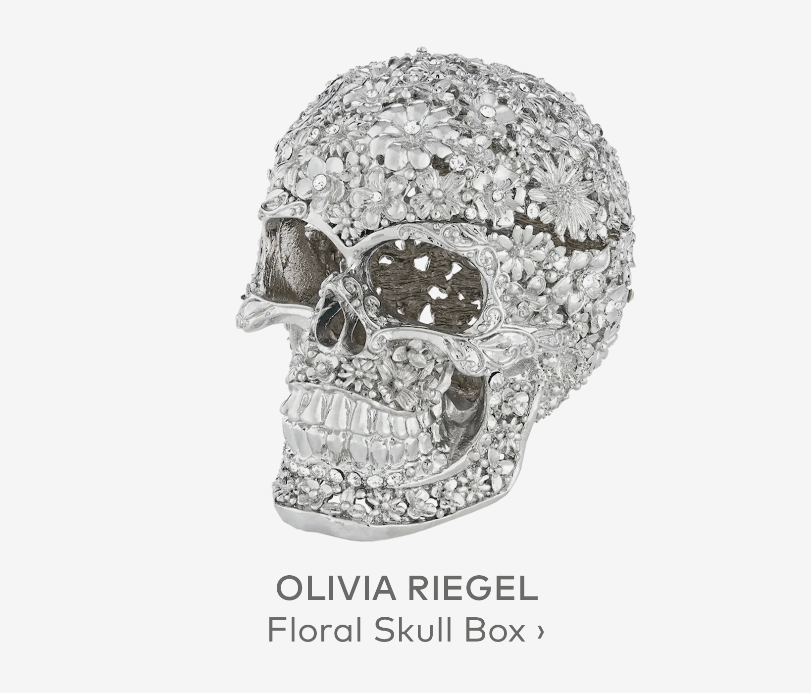 OLIVIA RIEGEL Floral Skull Box