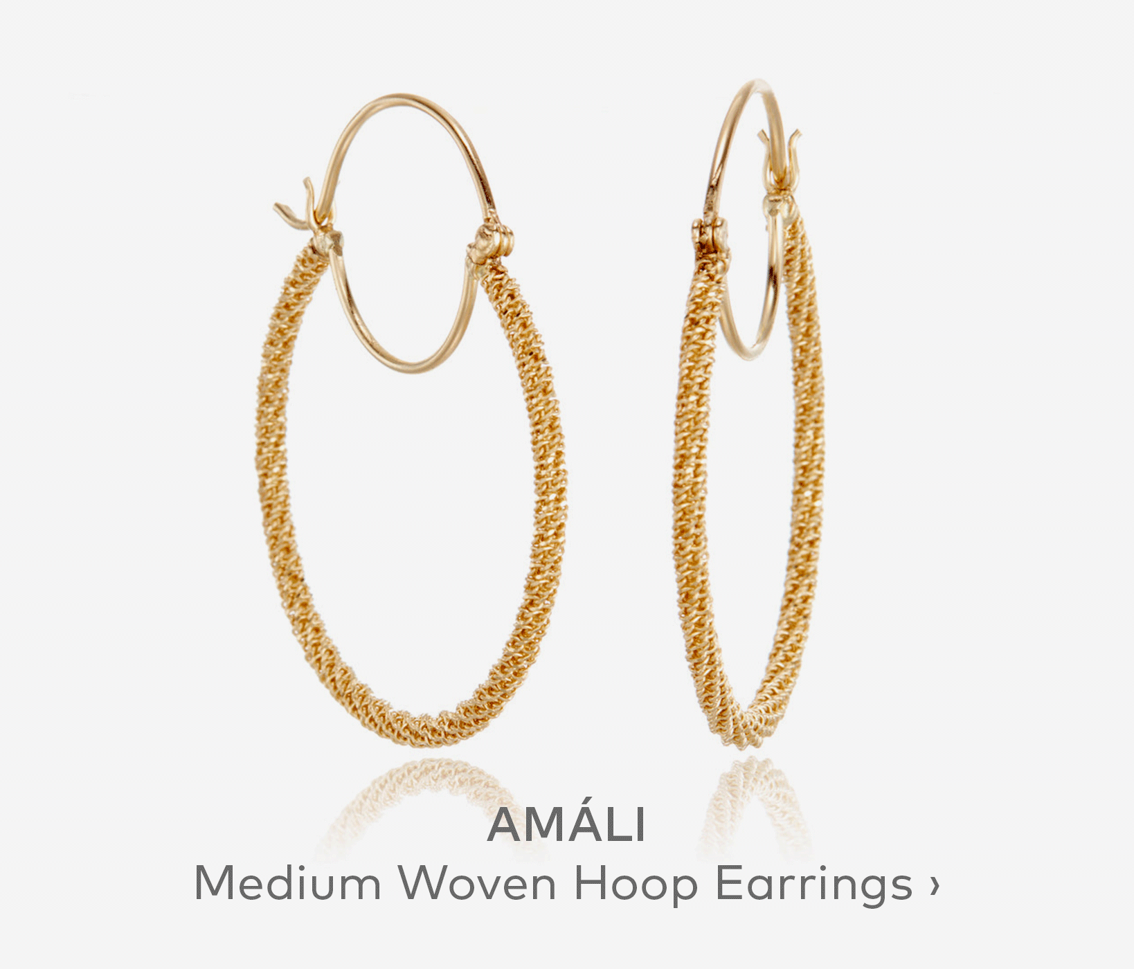 AMÁLI Medium Woven Hoop Earrings