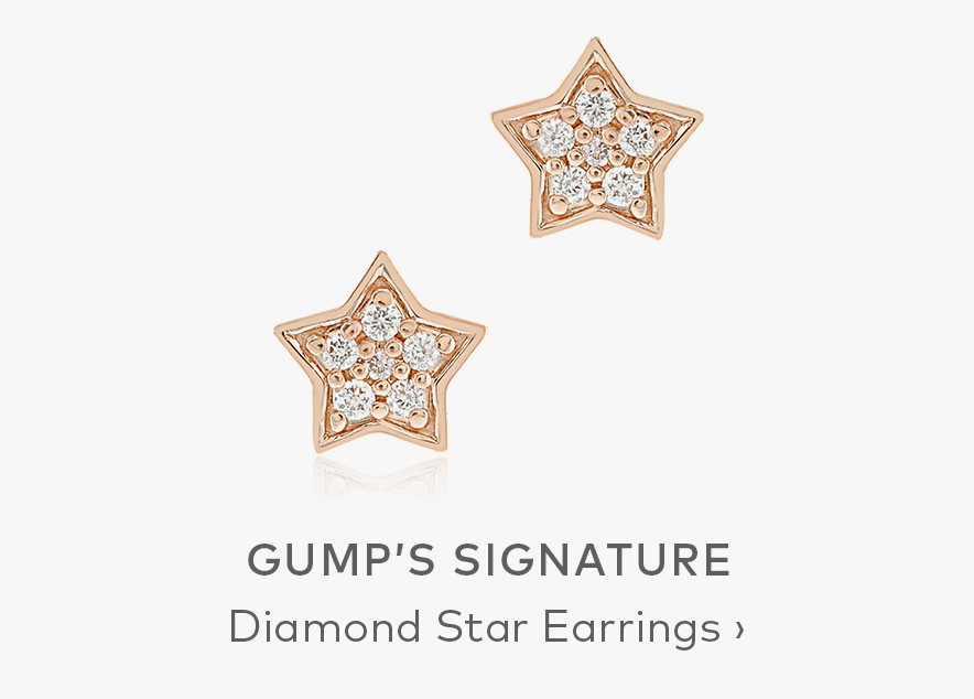 GUMP'S SIGNATURE Diamond Star Earrings