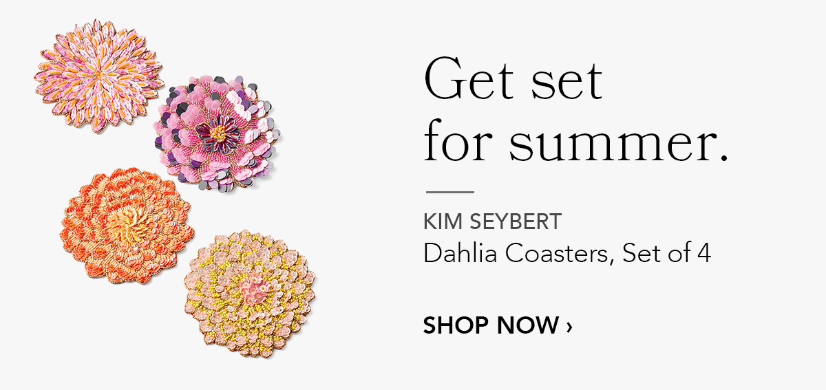 KIM SEYBERT Dahlia Coasters, Set of 4